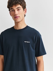 Carhartt WIP Blue Script Embroidery T-Shirt - Image 4 of 7