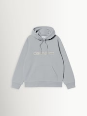 Carhartt WIP Grey Logo Script Hoodie - Image 8 of 9