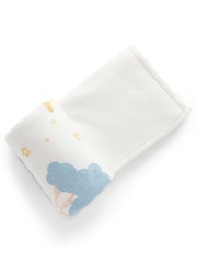 Purebaby Natural Embroidered Lined Blanket - Image 1 of 5