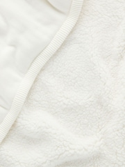 Purebaby Natural Embroidered Lined Blanket - Image 5 of 5