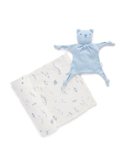 Purebaby Blue Stretch Wrap & Comforter Gift Pack - Image 1 of 3