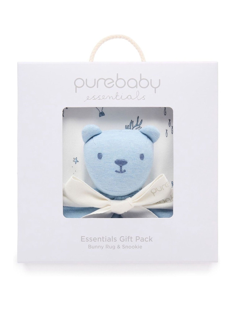 Purebaby Blue Stretch Wrap & Comforter Gift Pack - Image 4 of 4 Purebaby Blue Stretch Wrap & Comforter Gift Pack - Image 4 of 4