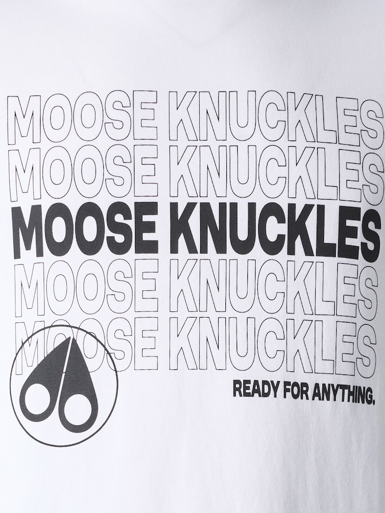Moose Knuckles White Ready Made Graphic T-Shirt - Image 7 of 7