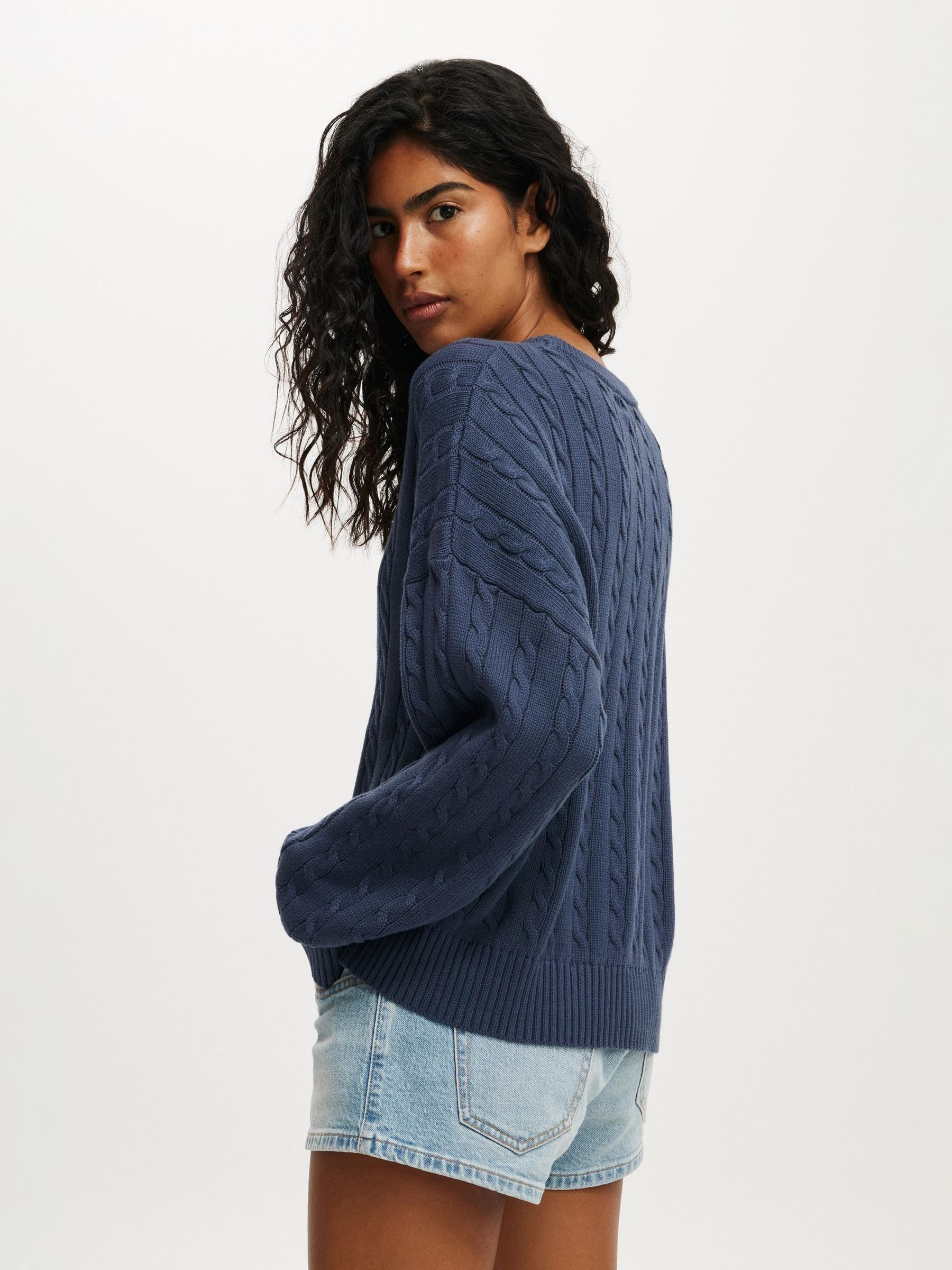 Buy Cotton On Blue Cotton Crew Neck Jumper from Next USA