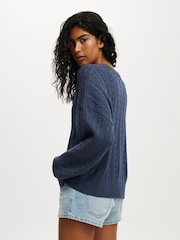 Cotton On Blue Cotton Crew Neck Jumper - Image 2 of 4