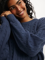 Cotton On Blue Cotton Crew Neck Jumper - Image 3 of 4