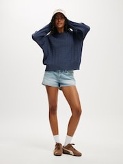 Cotton On Blue Cotton Crew Neck Jumper - Image 4 of 4