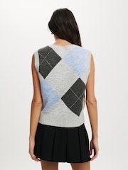 Cotton On Grey Luxe V-Neck Knit Vest - Image 2 of 4