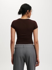 Cotton On Brown All Day Crew T-Shirt - Image 2 of 4