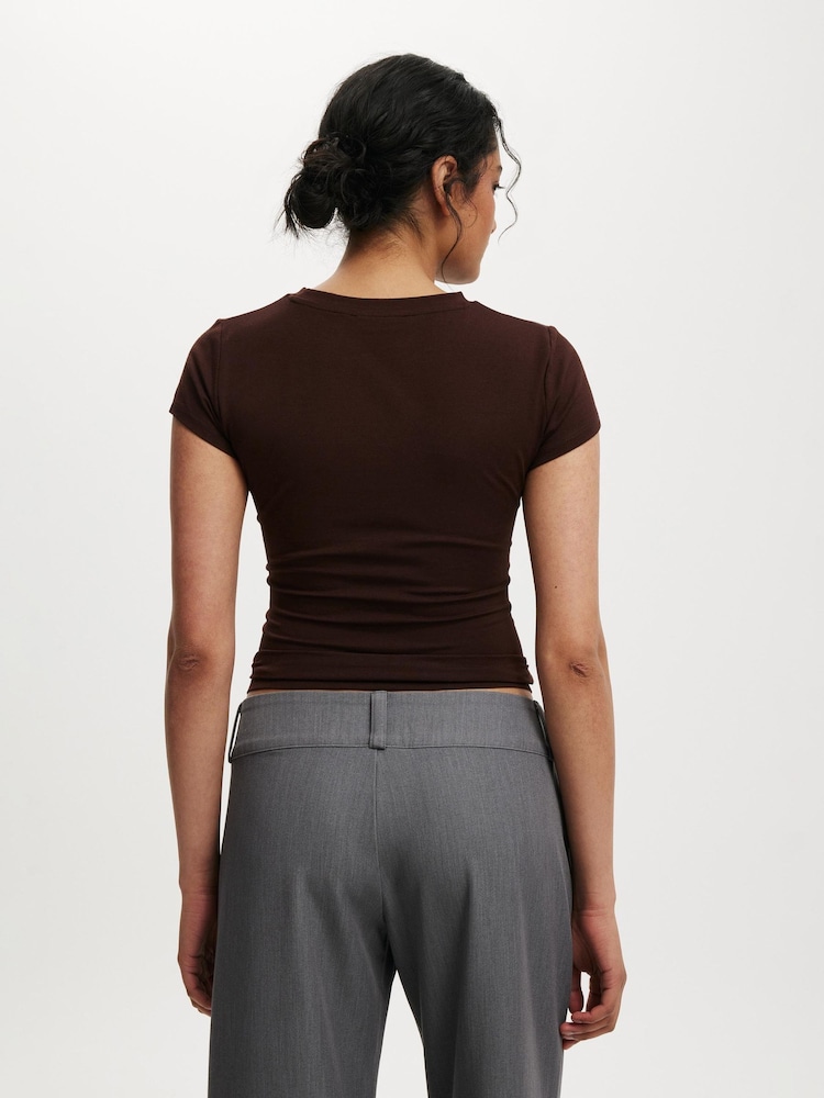 Cotton On Brown All Day Crew T-Shirt - Image 2 of 4