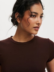 Cotton On Brown All Day Crew T-Shirt - Image 3 of 4