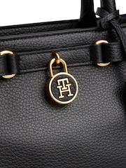 Tommy Hilfiger Black Leather The American Icon Crossbody Tote Bag - Image 3 of 5