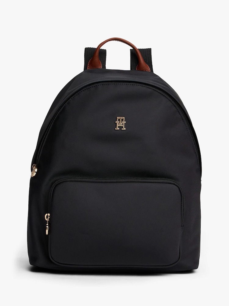 Tommy Hilfiger Black/White Dome Backpack - Image 1 of 4