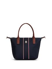 Tommy Hilfiger Blue Corporate Monogram Cross-Body Tote Bag - Image 1 of 5