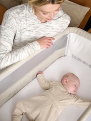 Mamas & Papas Brown Lua Bedside Crib Fawn - Image 7 of 11