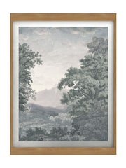 Graham & Brown Green Sketch Forest Sunset Wood Frame - Image 2 of 4