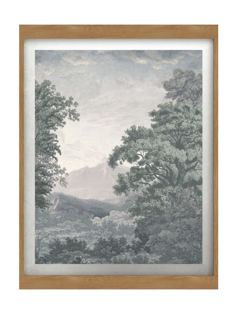 Graham & Brown Green Sketch Forest Sunset Wood Frame - Image 2 of 4