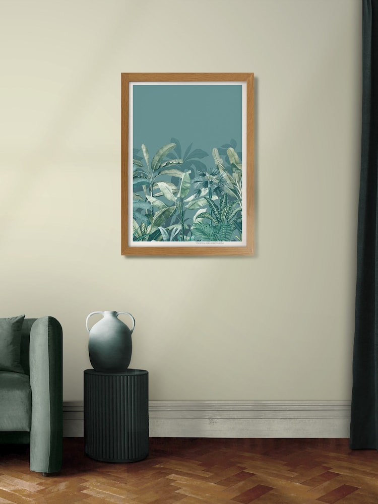 Graham & Brown Teal Congo Wood Frame - Image 1 of 4 Graham & Brown Teal Congo Wood Frame - Image 1 of 4