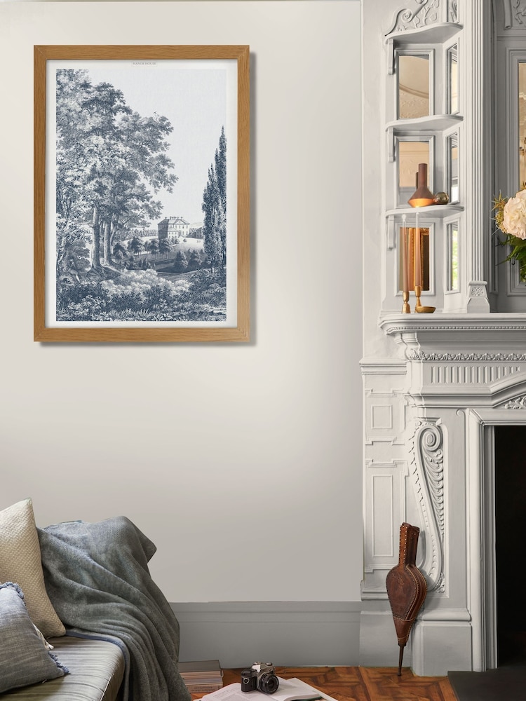 Graham & Brown Multicolour Stately Manor Blue Wood Frame - Image 1 of 4