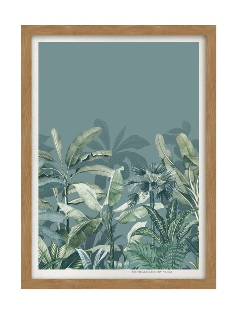Graham & Brown Teal Blue Congo Sage Wood Frame - Image 2 of 4