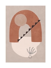 Graham & Brown Multicolour Terracotta Terrace Black Frame - Image 3 of 3