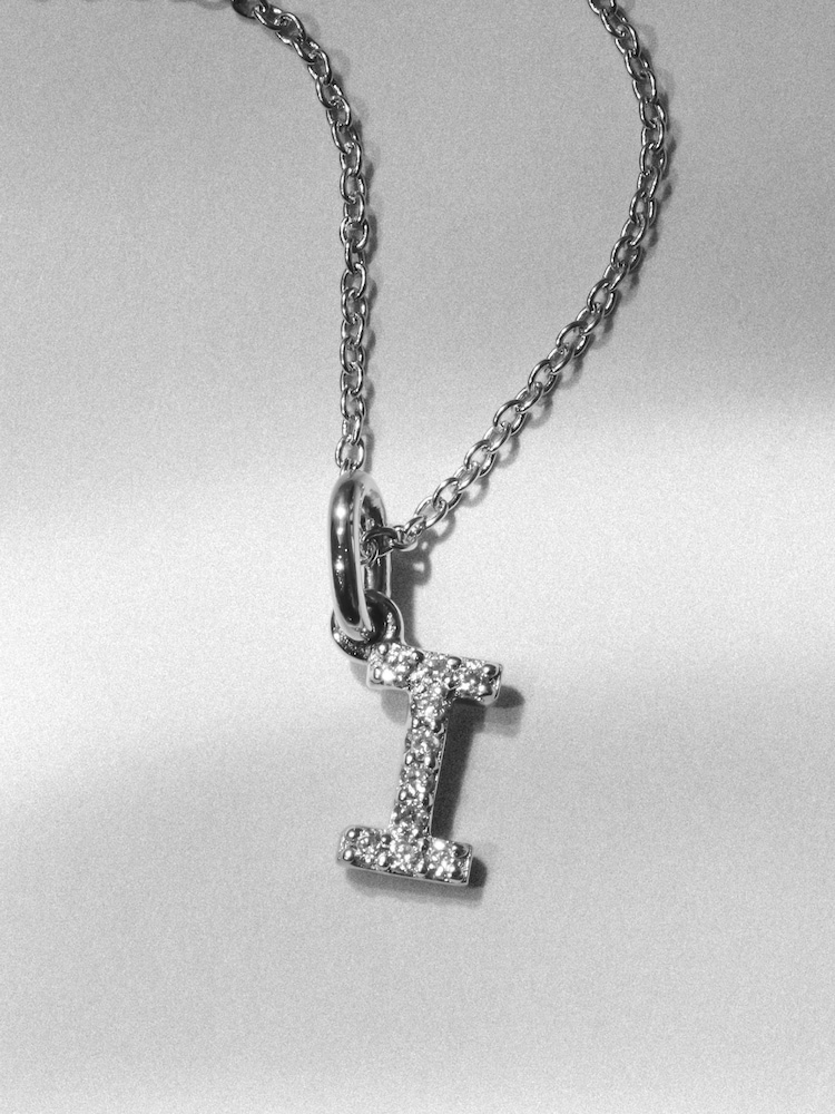 The Diamond Store Silver Love Letter I 0.06ct Lab Diamond Initial Pendant Necklace in Sterling Silver - Image 1 of 3 The Diamond Store Silver Love Letter I 0.06ct Lab Diamond Initial Pendant Necklace in Sterling Silver - Image 1 of 3