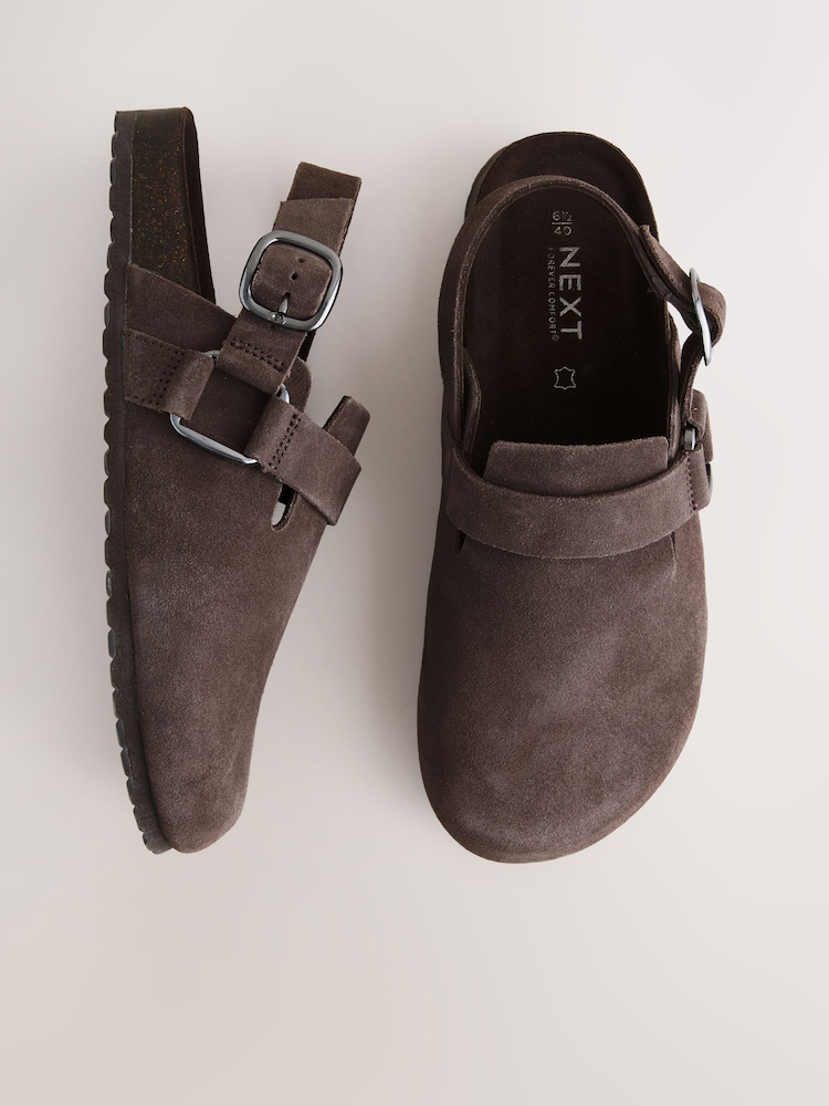 Chocolate Brown Forever Comfort® Slingback Footbed Shoes - Image 1 of 5 Chocolate Brown Forever Comfort® Slingback Footbed Shoes - Image 1 of 5