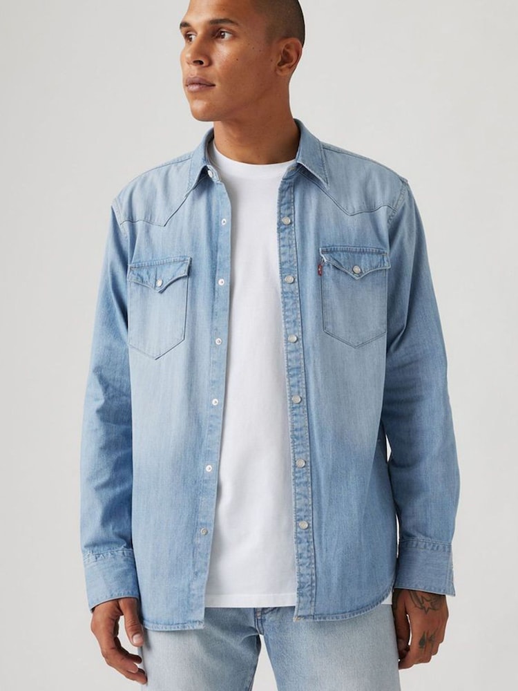 Levi's® Blue Barstow Western Standard Shirt - Image 2 of 7