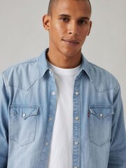Levi's® Blue Barstow Western Standard Shirt - Image 3 of 7
