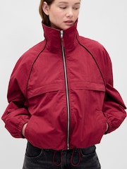 Gap Red Stranger Things Flannel-Lined Track Jacket - Image 4 of 6