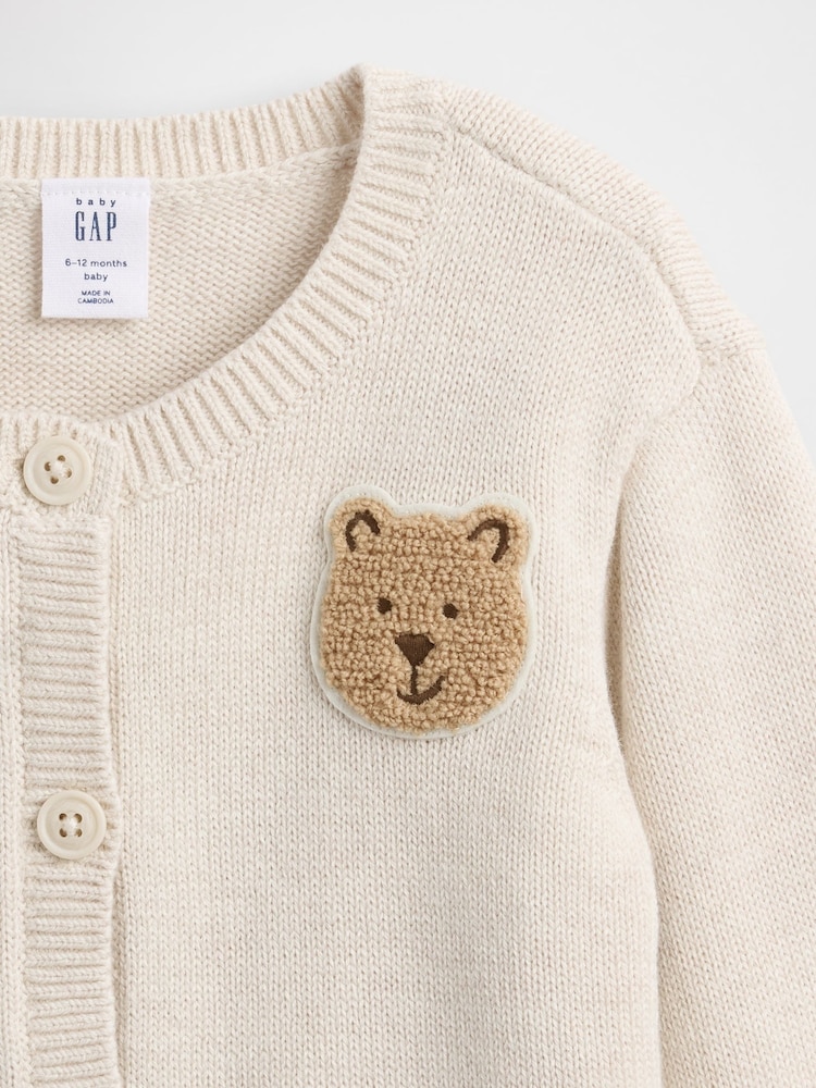 Gap Beige Brannan Bear Cardigan Set (0-24mths) - Image 3 of 3 Gap Beige Brannan Bear Cardigan Set (0-24mths) - Image 3 of 3