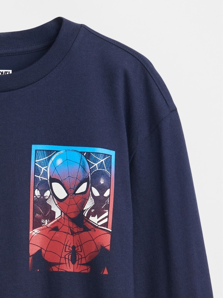 Marineblau - Gap Marvel Relaxed Graphic T-Shirt mit Grafik (4–13Jahre) - Bild 3 von 3