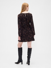 Gap Brown Satin Boatneck Mini Dress - Image 3 of 7