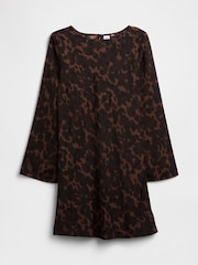 Gap Brown Satin Boatneck Mini Dress - Image 7 of 7