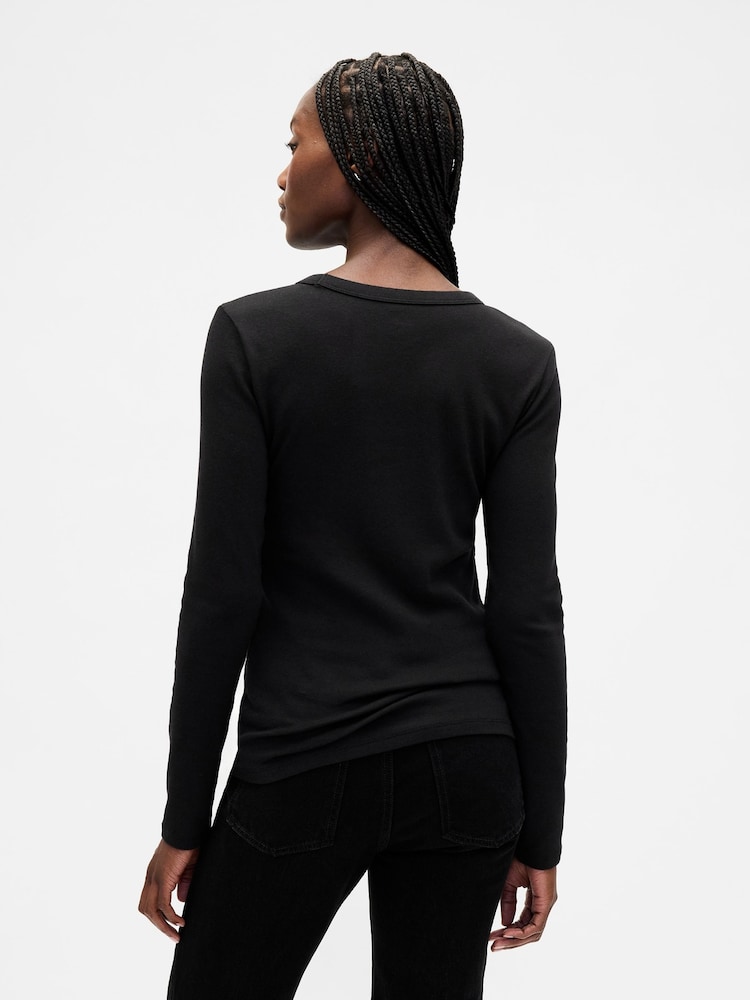 Gap Modern Black Modern Crew Neck T-Shirt - Image 2 of 4 Gap Modern Black Modern Crew Neck T-Shirt - Image 2 of 4