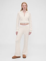 Gap Cream Summer Fridays Cash Soft Waffle Crop Hoodie - Image 3 of 6