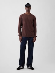 Gap Brown Everyday Soft Crew Neck T-Shirt - Image 3 of 5