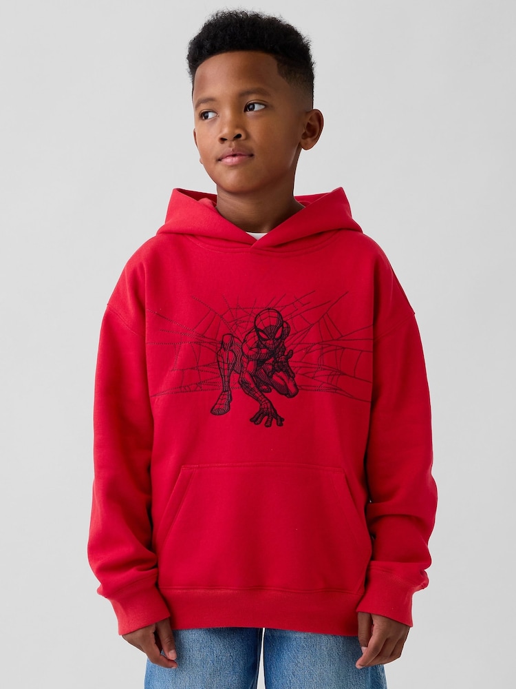 Gap Red Marvel VintageSoft Relaxed Hoodie (4-13yrs) - Image 1 of 5 Gap Red Marvel VintageSoft Relaxed Hoodie (4-13yrs) - Image 1 of 5