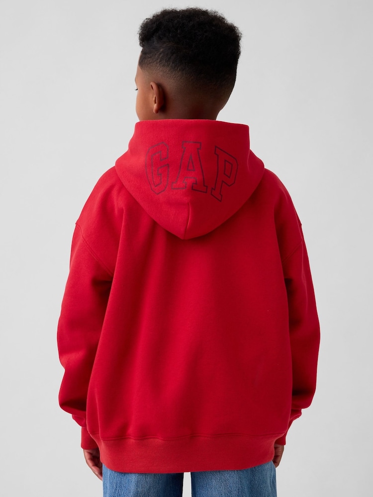 Gap Red Marvel VintageSoft Relaxed Hoodie (4-13yrs) - Image 2 of 5 Gap Red Marvel VintageSoft Relaxed Hoodie (4-13yrs) - Image 2 of 5