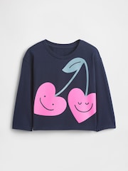 Gap Navy Blue Relaxed Graphic T-Shirt (6mths-5yrs) - Image 2 of 3