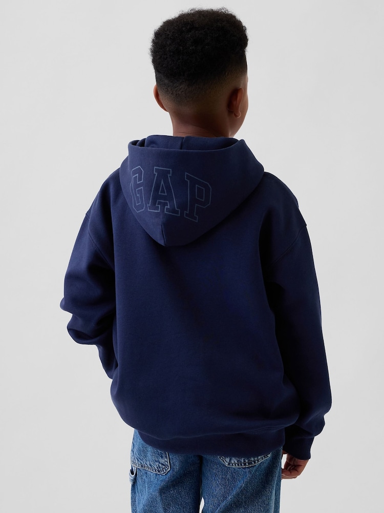 Gap Blue Marvel VintageSoft Relaxed Hoodie (4-13yrs) - Image 2 of 5 Gap Blue Marvel VintageSoft Relaxed Hoodie (4-13yrs) - Image 2 of 5