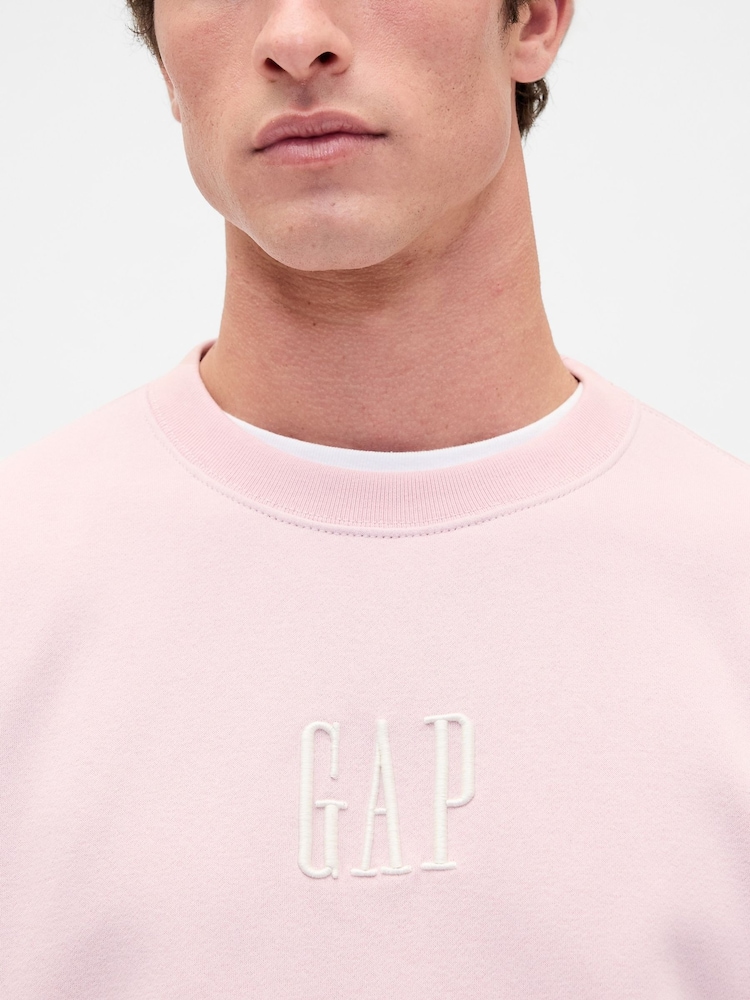 Gap Pink Vintage Soft Oversized Logo Sweatshirt - Image 4 of 4