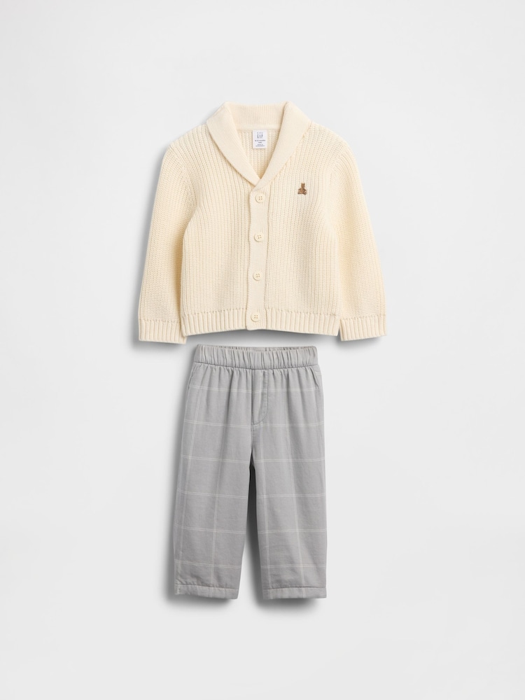 Gap Cream Shawl Cardigan Outfit Set (0-24mths) - Image 1 of 2