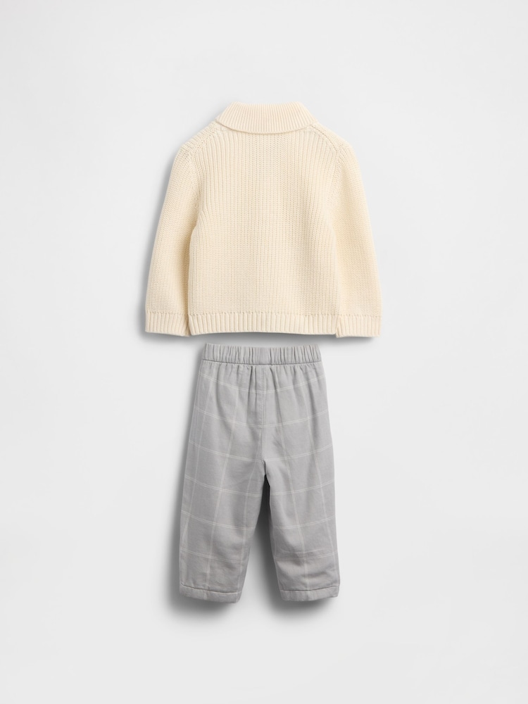 Gap Cream Shawl Cardigan Outfit Set (0-24mths) - Image 2 of 2
