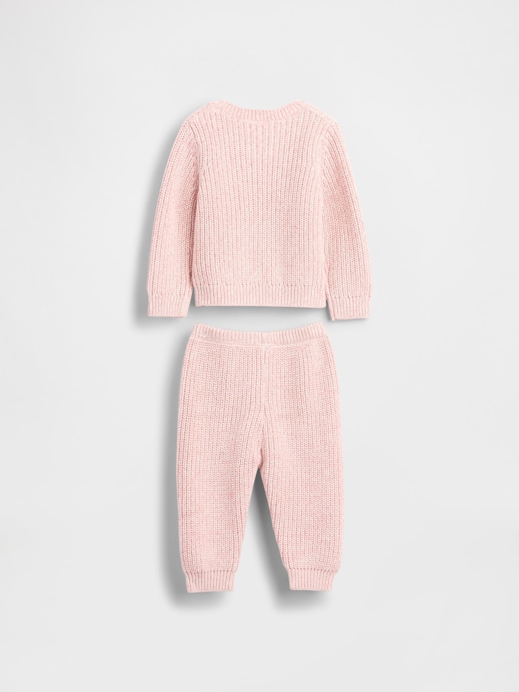 Gap Pink Marled Jumper Outfit Set (0-24mths) - Image 2 of 3