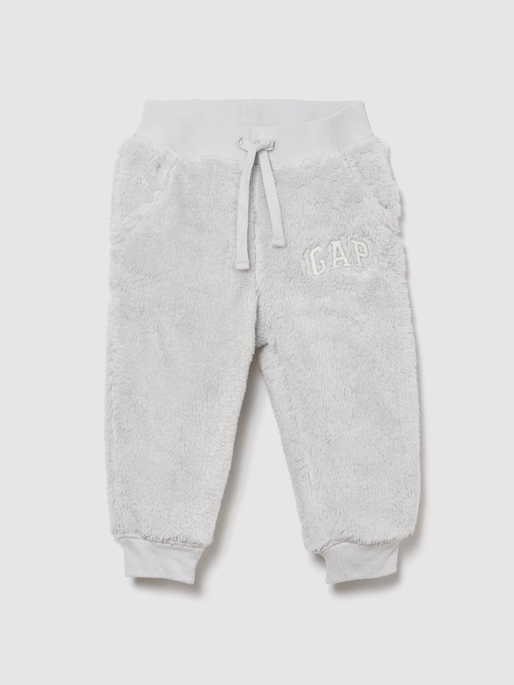 Gap Grey Sherpa Logo Joggers (0-24mths) - Image 1 of 3 Gap Grey Sherpa Logo Joggers (0-24mths) - Image 1 of 3