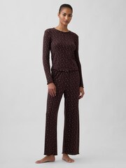 Gap Brown Pointelle Pyjama Top - Image 3 of 4