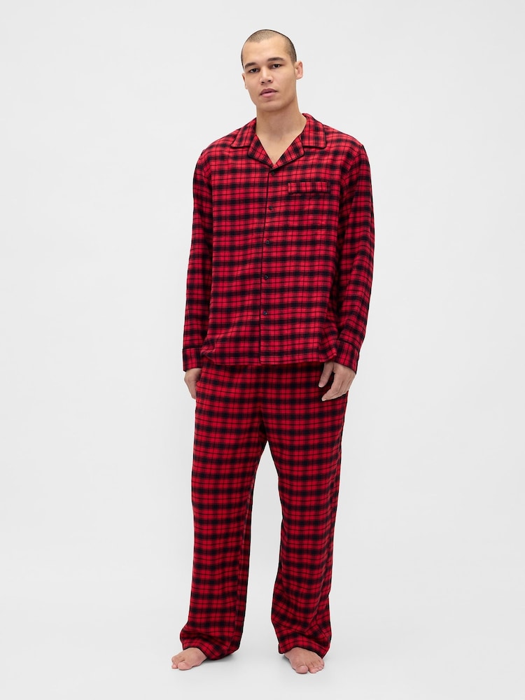 Gap Red Softest Flannel Pyjamas Set - Image 1 of 4 Gap Red Softest Flannel Pyjamas Set - Image 1 of 4