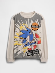 Gap Grey Relaxed Sonic Graphic T-Shirt (4-13yrs) - Image 1 of 3