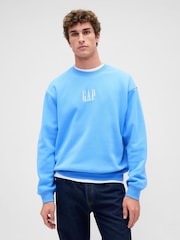 Gap Blue Vintage Soft Oversized Logo Sweatshirt - Image 1 of 4